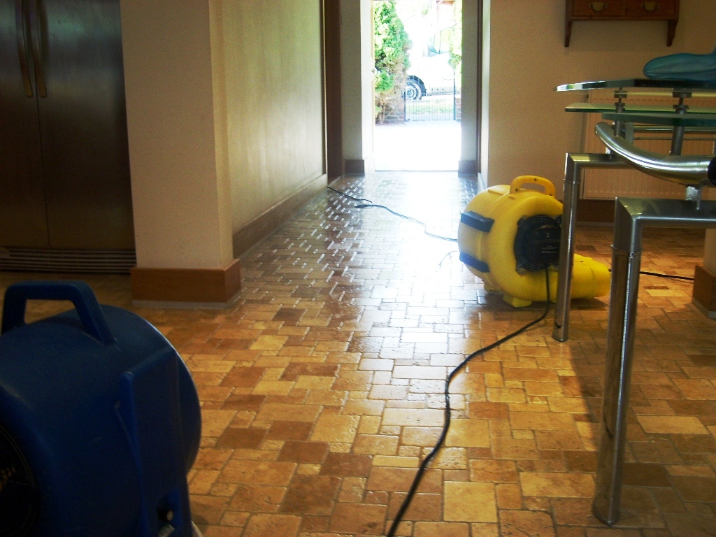 Cleaning & Sealing Travertine Floor Tiles in Portsmouth