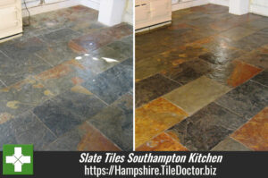 Cleaning Slate Tiles in a Southampton Kitchen