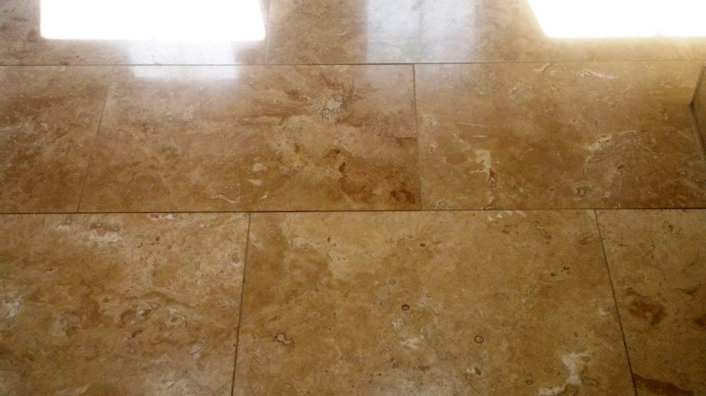 Travetine Tiles in Fareham After Cleaning