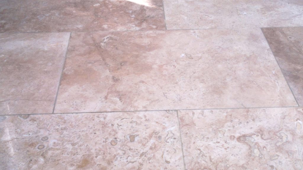 Travetine Tiles in Fareham Before Cleaning