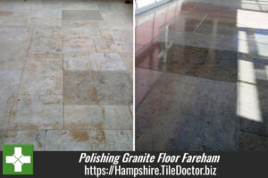 Cleaning & Polishing Granite Floor Tiles in Fareham