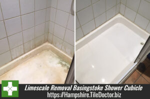Limescale Removed From Ceramic Tiles in Basingstoke Shower Cubicle