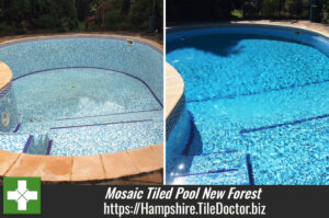 Mosaic Tiled Pool Deep Cleaned in the New Forest