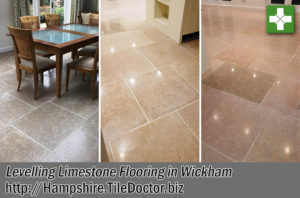 Limestone Patio Before After Levelling Wickham