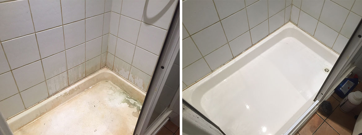 Limescale Removed From Ceramic Tiles in Basingstoke Shower Cubicle - Tile  Doctor Hampshire