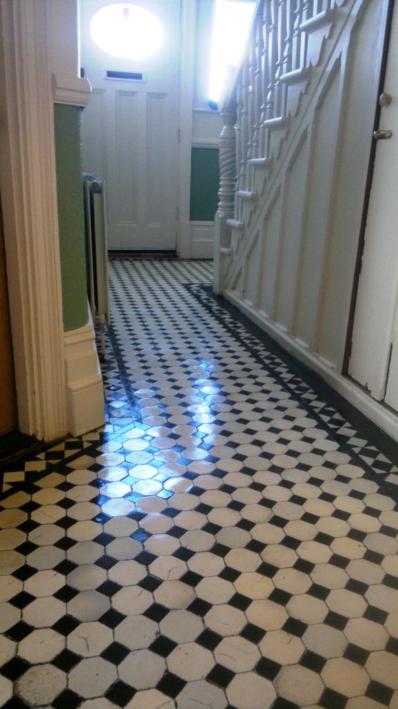 Victorian Tiled Hallway Floor Finished