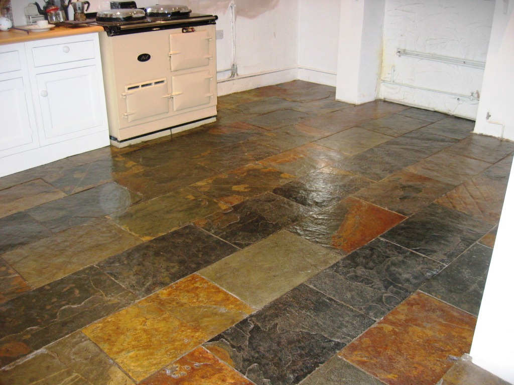 Southampton Slate Tiled Floor after Cleaning